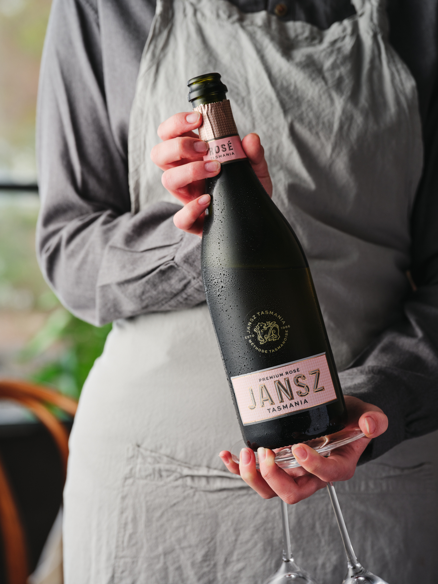 Jansz Tasmania NV Ros&eacute; poured as bottle service