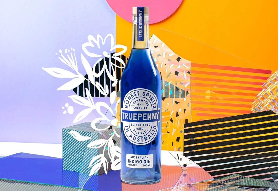 Truepenny Indigo Gin bottle shot