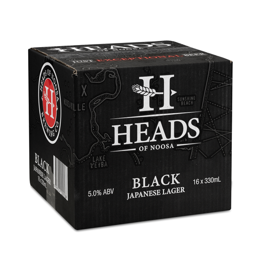 Heads Of Noosa Black Japanese Lager 330ml