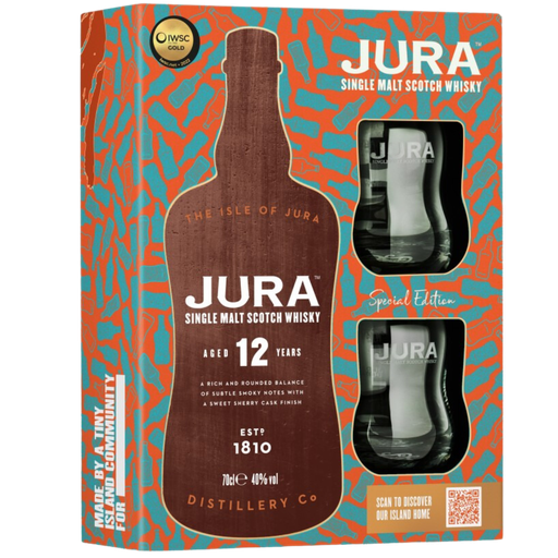 Isle Of Jura 12yo Glass Gift Pack 700ml