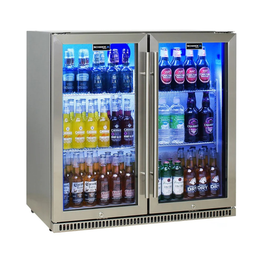Schmick Stainless Steel 2 Door Bar Fridge