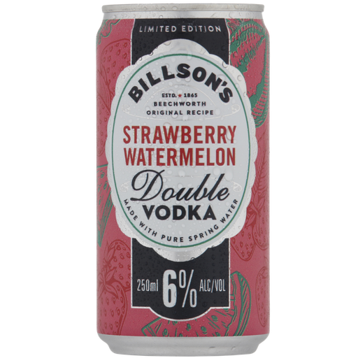 Billson's Double Vodka Strawberry & Watermelon 250ml