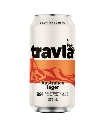 Travla Full Strength Lager Carton 375ml