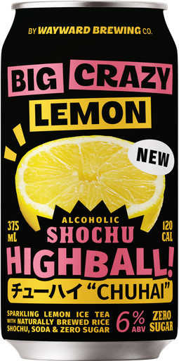 Wayward Brewing Big Crazy Lemon Shochu Highball 16x 375ml