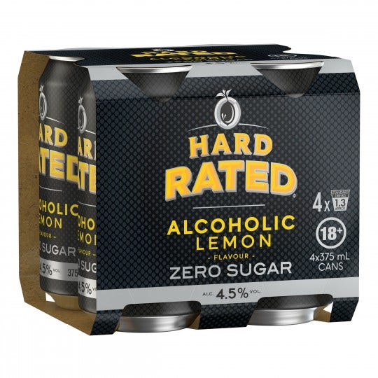 Hard Rated Lemon Zero Sugar 375ml