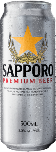 Sapporo Lager Cans 500ml