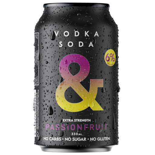 Ampersand Vodka Soda & Passsionfruit Extra Strength 330ml