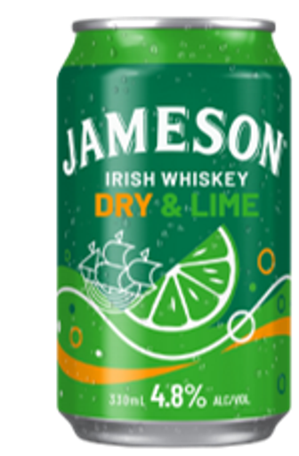 Jameson Dry Lime 4.8% 330ml
