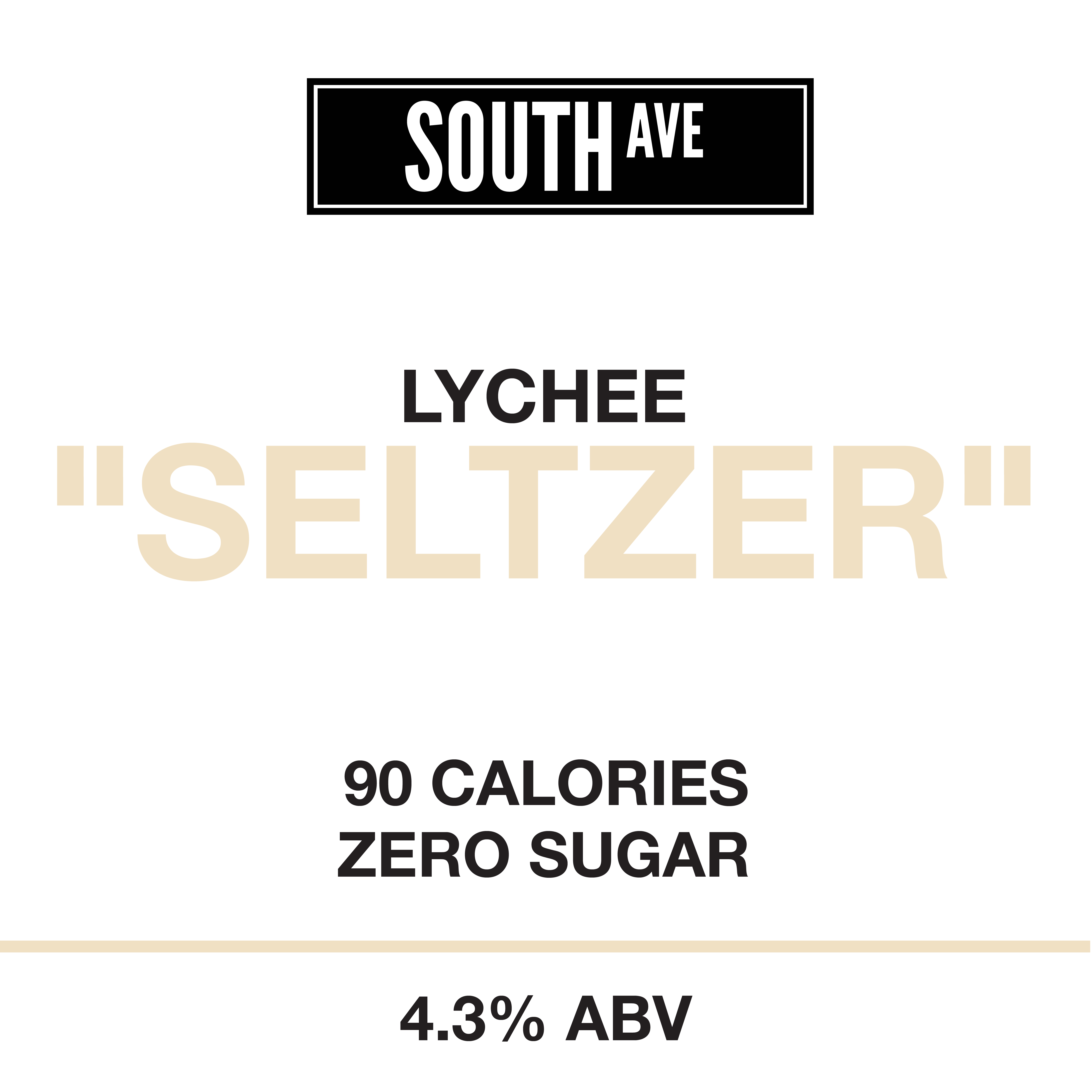 South Ave Lychee Seltzer 50Lt