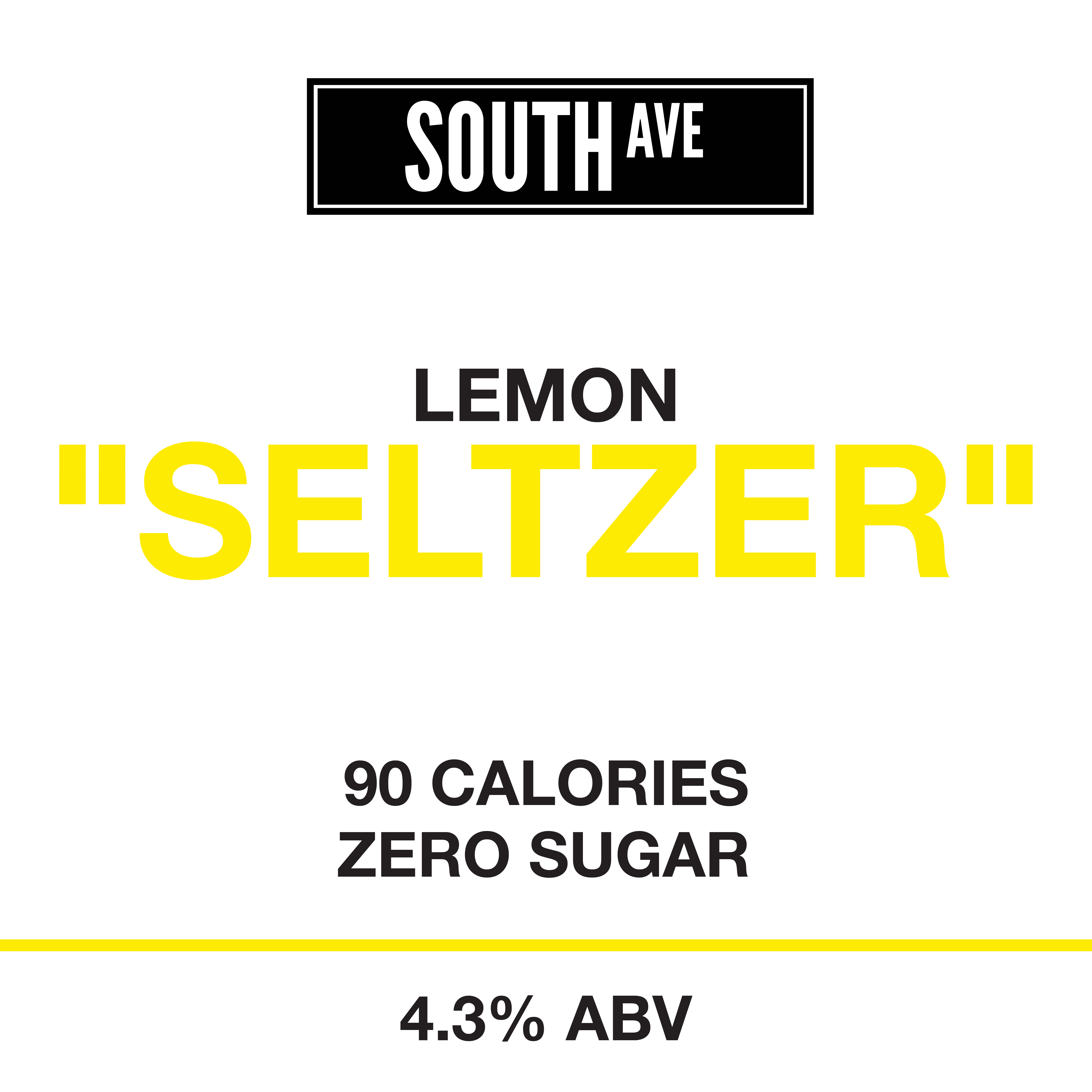 South Ave Lemon Seltzer 50Lt