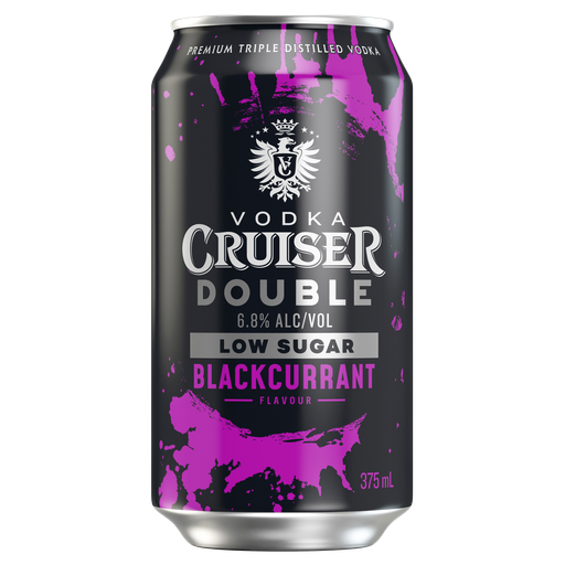 Vodka Cruiser Double Blackcurrant Low Sugar 375ml