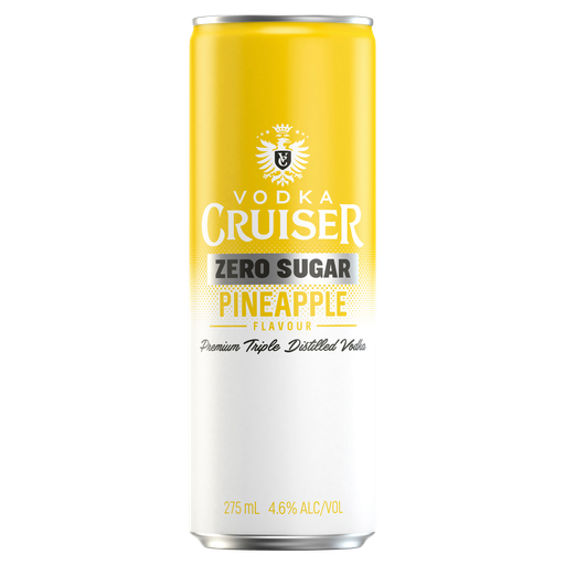 Vodka Cruiser Zero Sugar Pineapple Can 275ml
