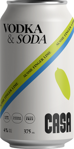 Casa Spirits Vodka & Soda W/ Finger Lime Rtd 375ml