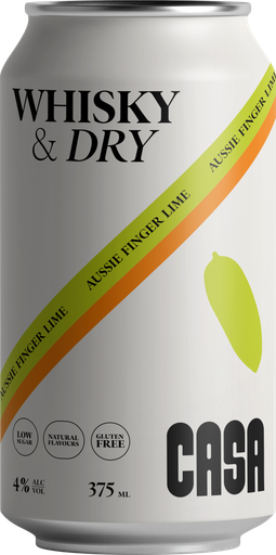 Casa Spirits Whisky & Dry W/ Finger Lime Rtd 375ml
