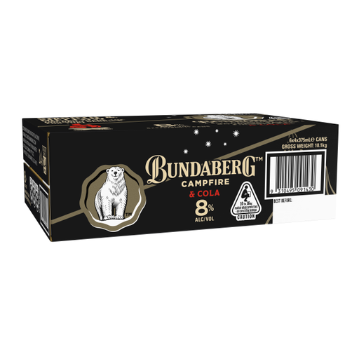 Bundaberg Campfire Bourbon Barrel & Cola 375ml 8%