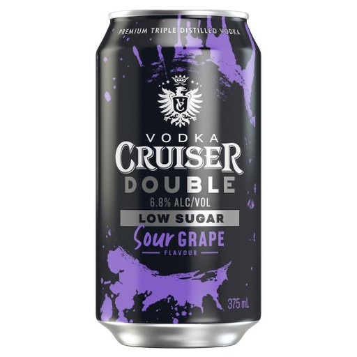Vodka Cruiser Double Sour Grape Low Sugar 375ml