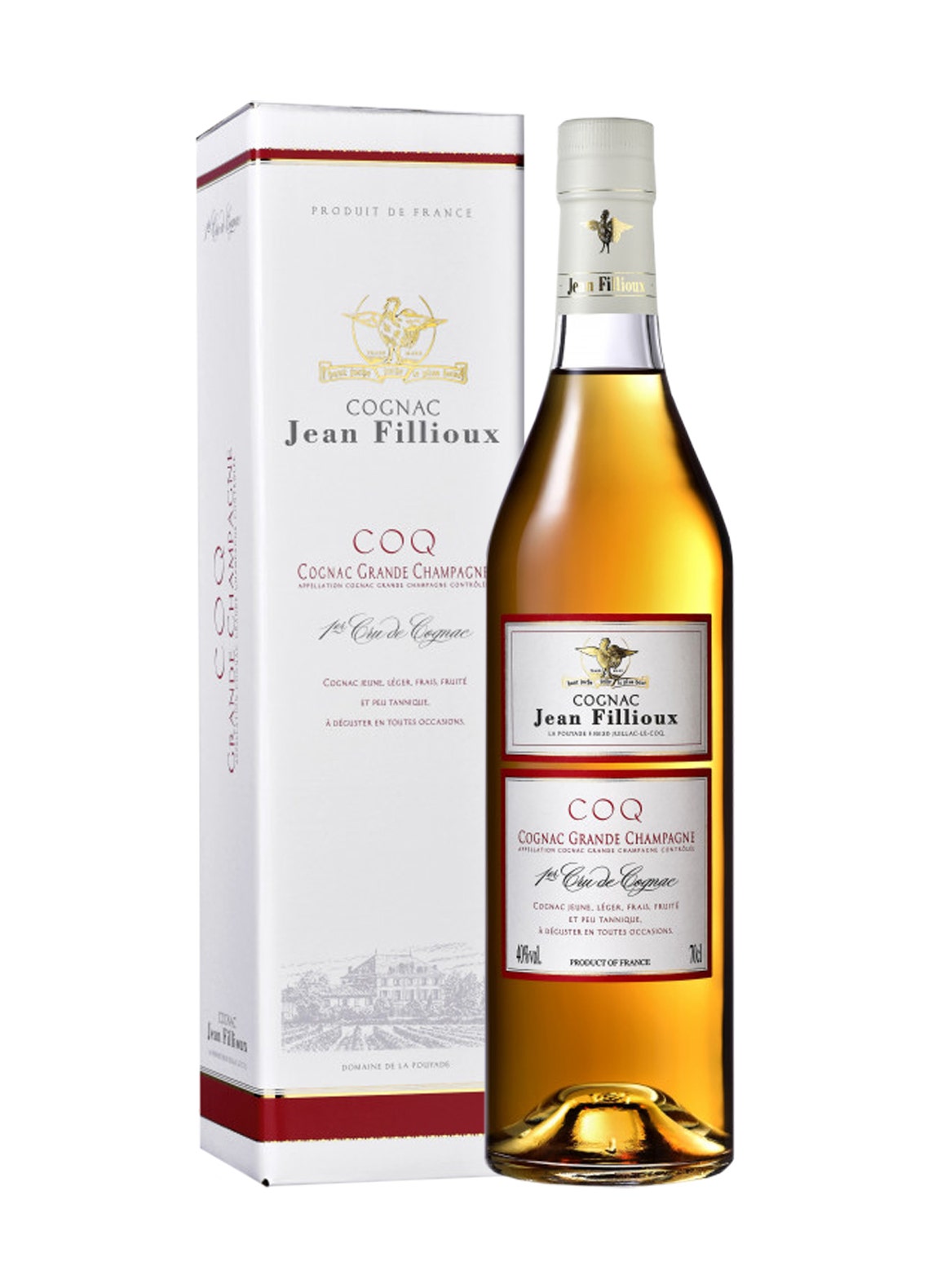 Jean Fillioux Cognac 'coq' Grande Champagne 1er Cru 3-4 Years 70