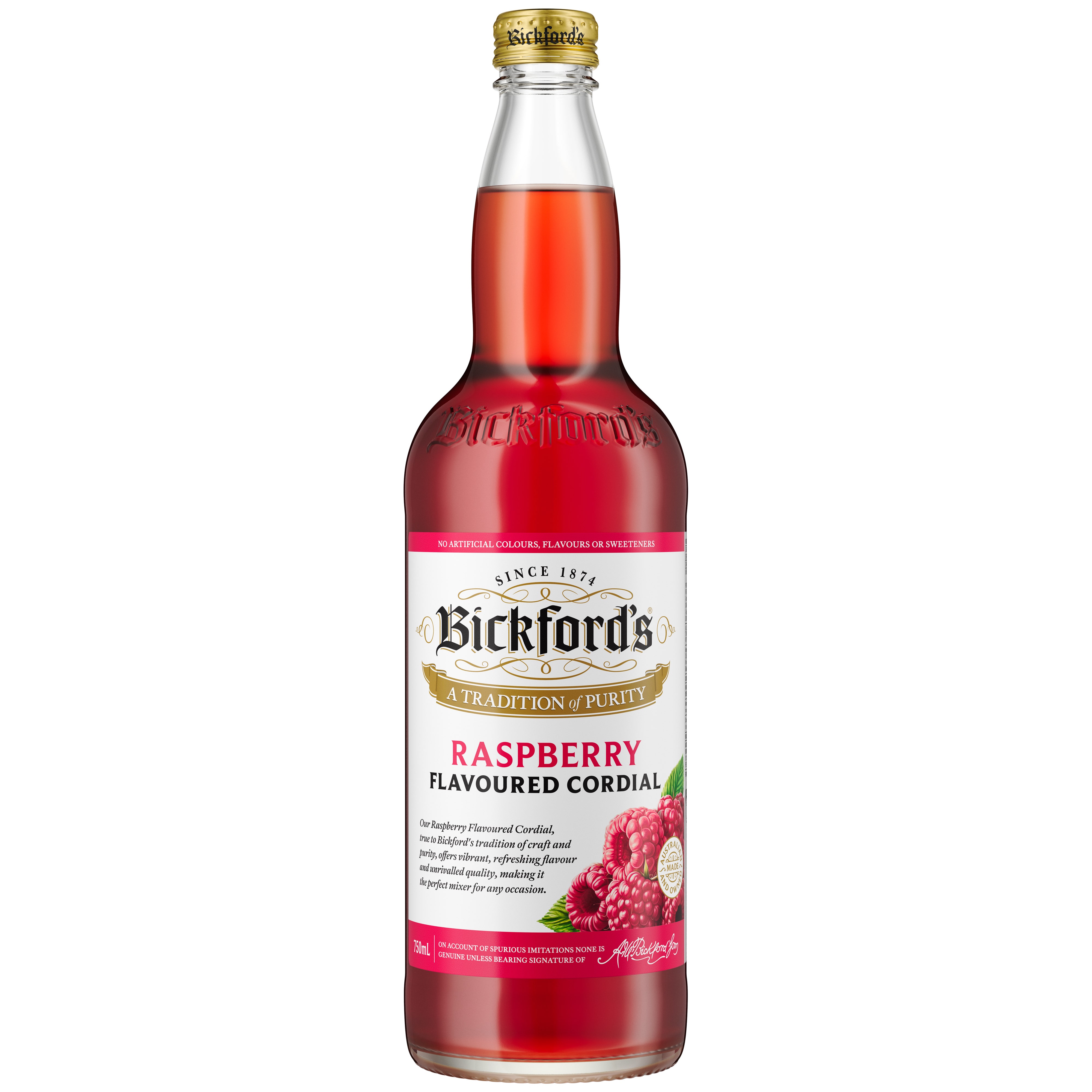 Bickfords Raspberry Cordial 750ml