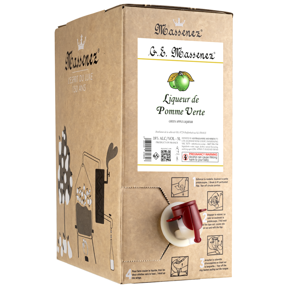 Massenez Green Apple Liqueur Bulk 5Lt