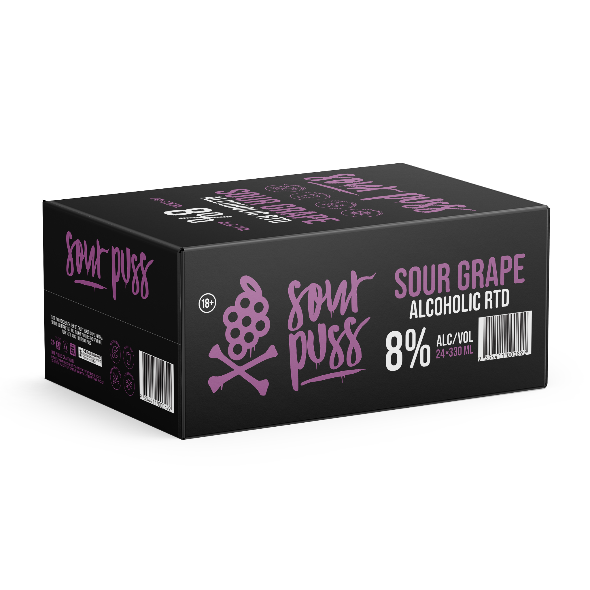Sour Puss Grape Rtd 330ml