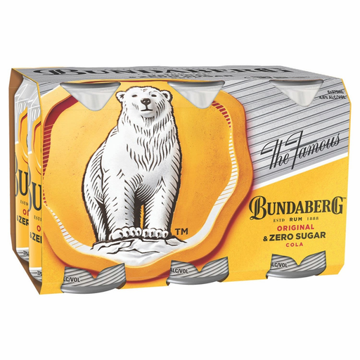 Bundaberg Up & Cola No Sugar 375ml 10Pk