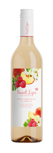 Sweet Lips Infusions Peach Raspberry & Vanilla 750ml