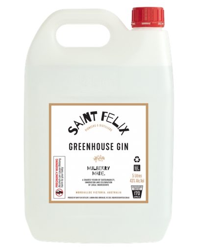 Saint Felix Distillery Greenhouse Gin 5lt