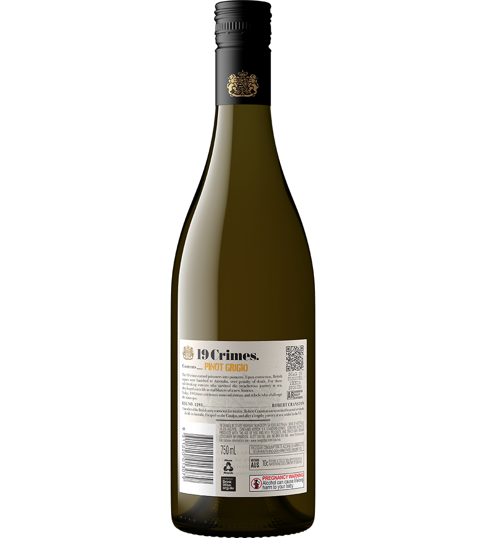19 Crimes Pinot Grigio 750ml