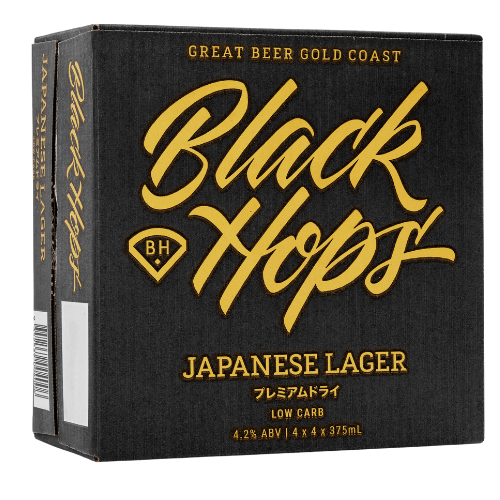 Black Hops Japanese Rice Lager - Low Carb 375ml - 16 pack