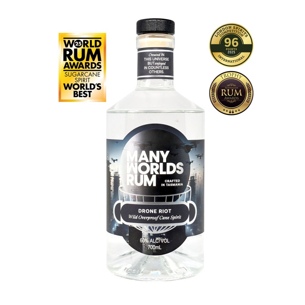 Many Worlds Rum Drone Riot Wild Overproof Cane Spirit 700ml