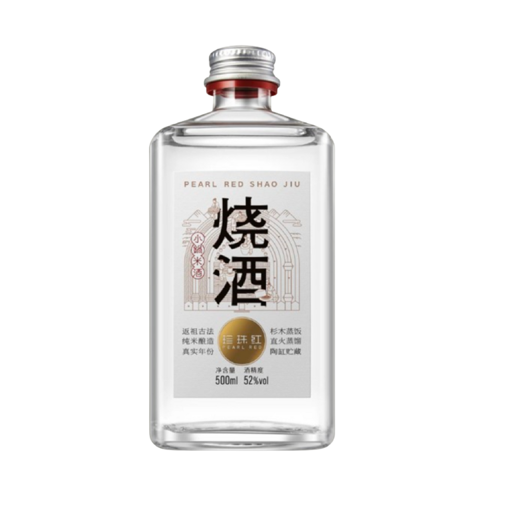Pearl Red Shaojiu Rice Aroma Baijiu Hakka Rice Spirit 500ml