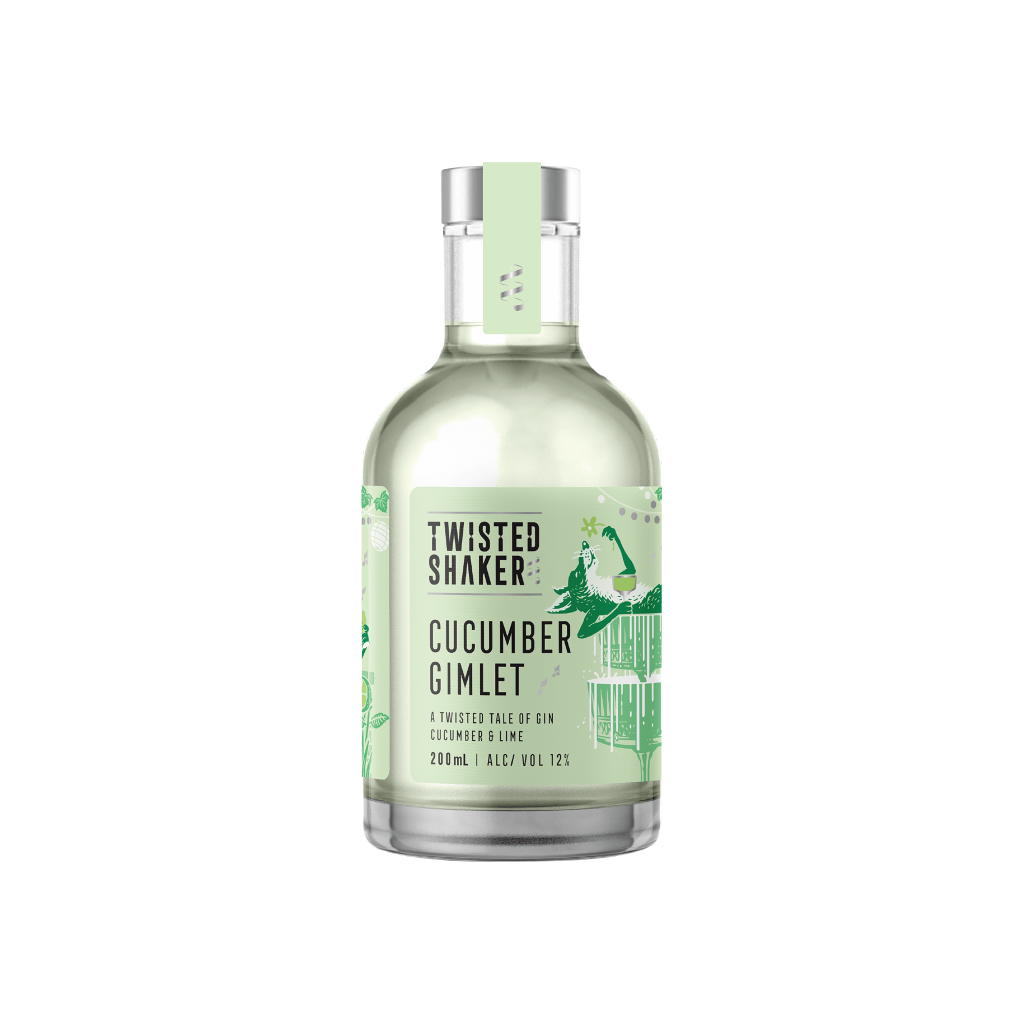 Twisted Shaker Cucumber Gimlet Pre Batched Cocktail 200ml