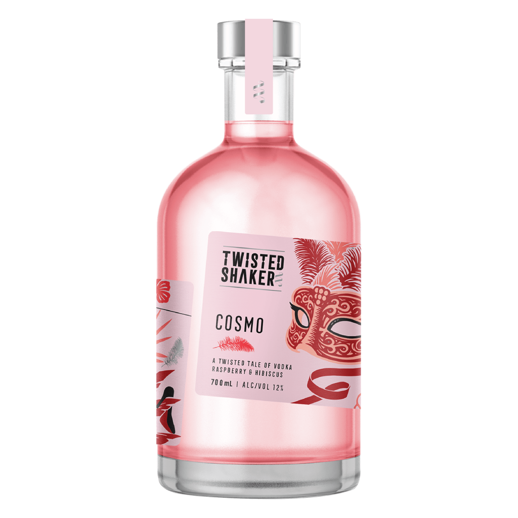 Twisted Shaker Raspberry Hibiscus Cosmo Pre Batched Cocktail 700m