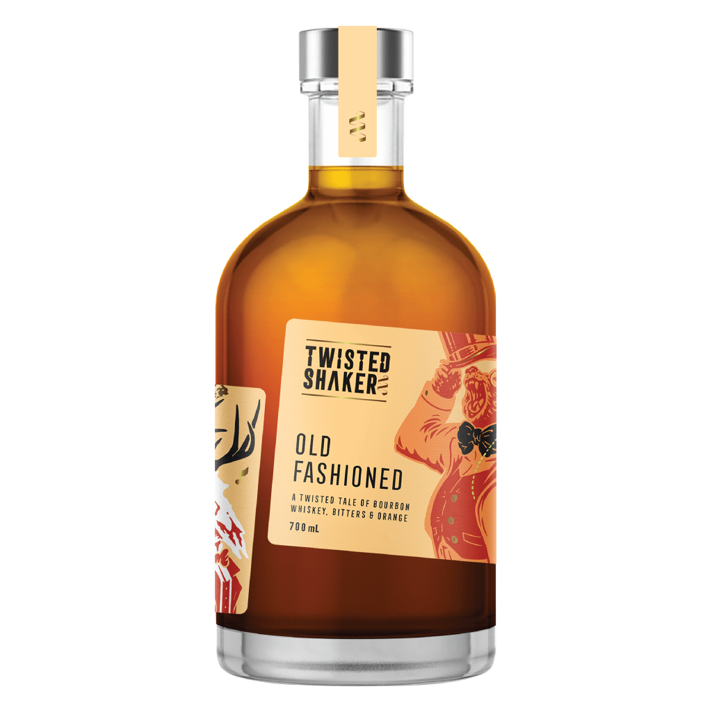 Twisted Shaker Whiskey Old Fashioned Pre Batched Cocktail 700ml.