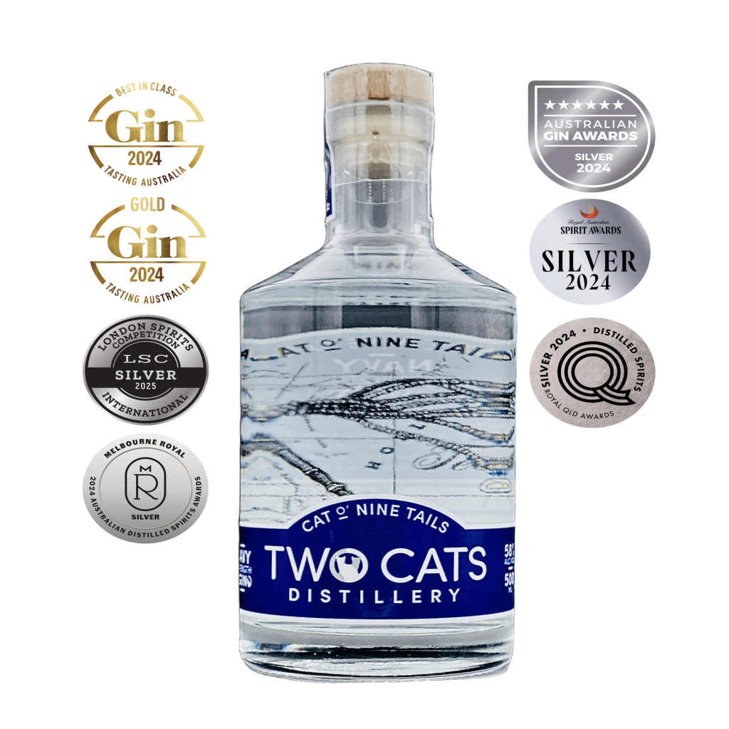 Two Cats Distillery The Cat O' Nine Tails Navy Gin 500ml