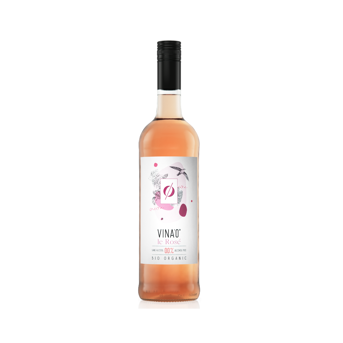Vina'0° Le Rosé Alcohol-Free Organic Rosé Wine 750ml