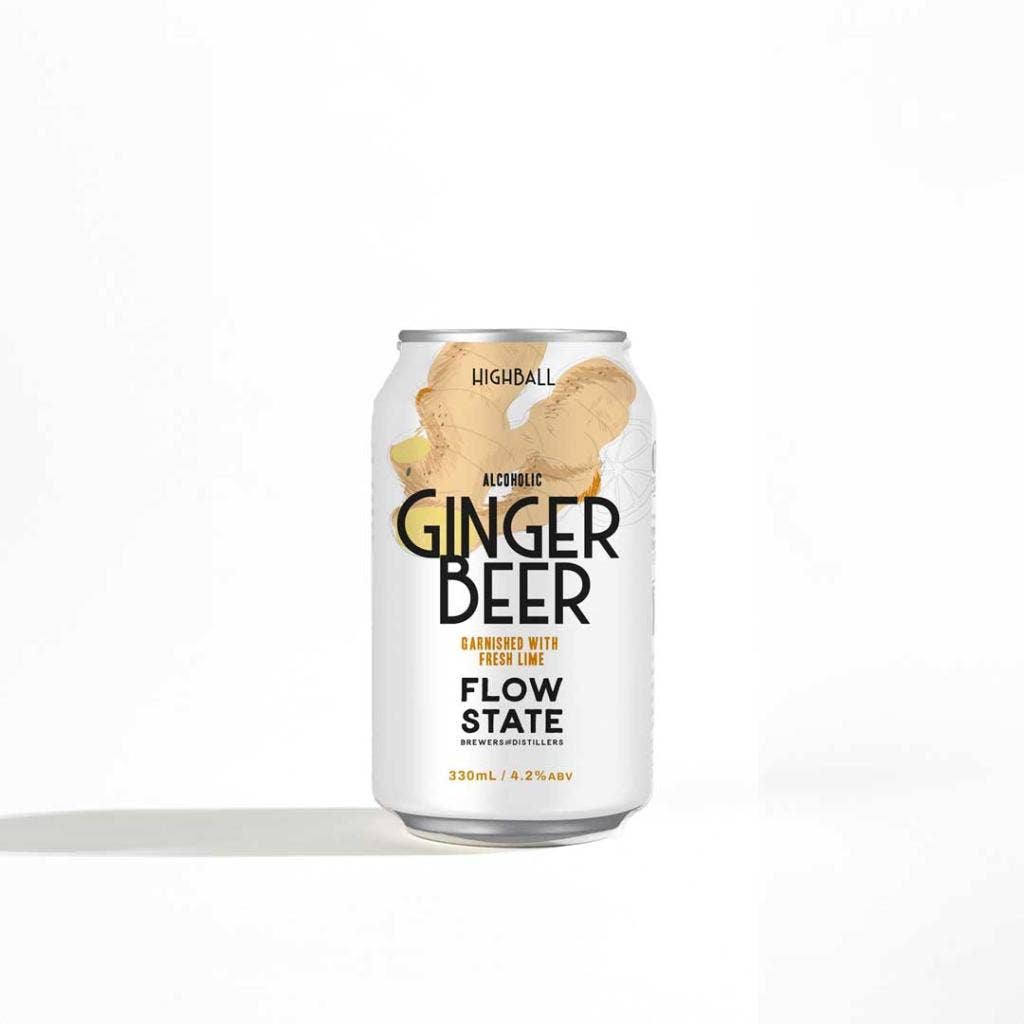 Flowstate Spicy Ginger Beer 330ml Can - 16 Pack