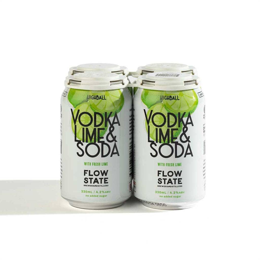 Flowstate Vodka Lime & Soda 330ml Can - 16 Pack