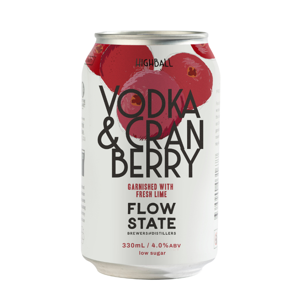 Flowstate Vodka Cranberry 330ml Can - 16 Pack