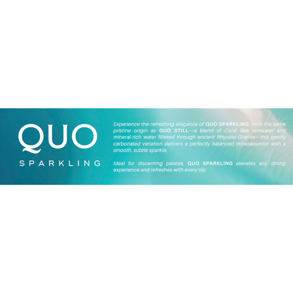 Quo Water Sparkling Water 750ml
