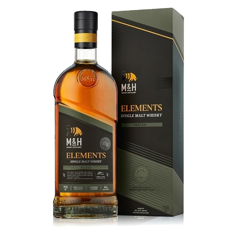 M&H Elements Peated Israeli Single Malt Whisky 700ml