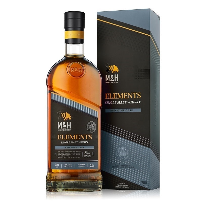 M&H Elements Red Wine Cask Israeli Single Malt Whisky