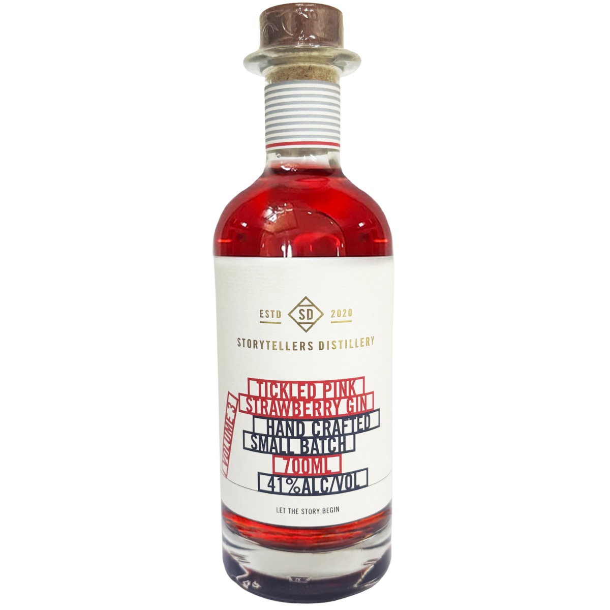 Storytellers Distillery Tickled Pink Strawberry Gin 700ml