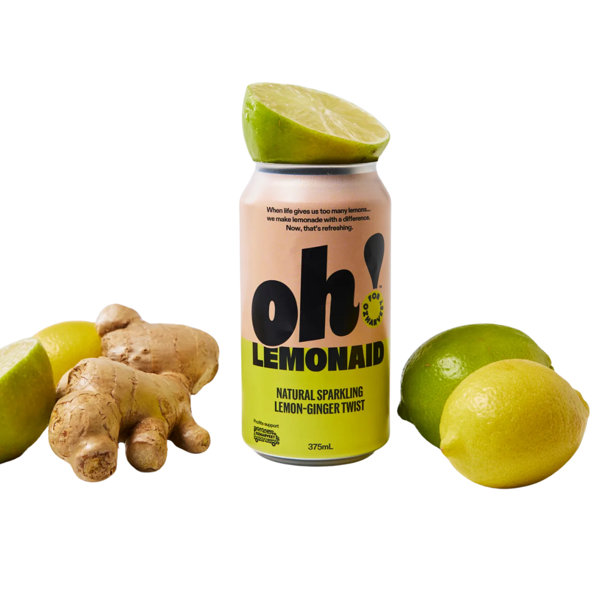 Oh! Natural Sparkling LemonAid - Ginger Twist 375ml
