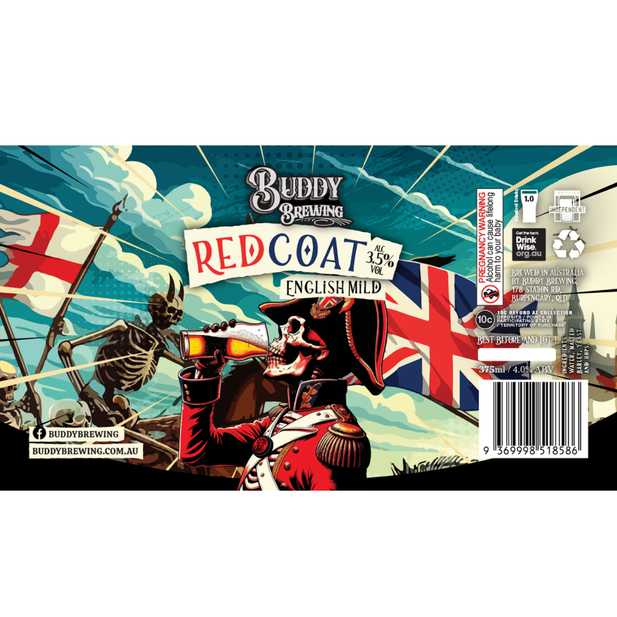 Buddy Brewing The Red Coat English Mild 375ml