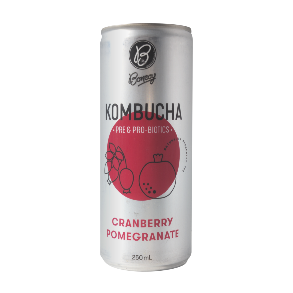 Bonsoy Cranberry Pomegranate Kombucha 250ml