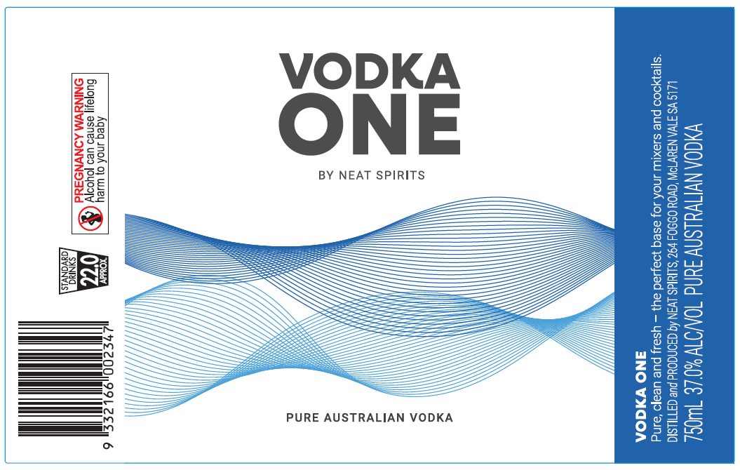 Vodka One by Neat Spirits 750ml