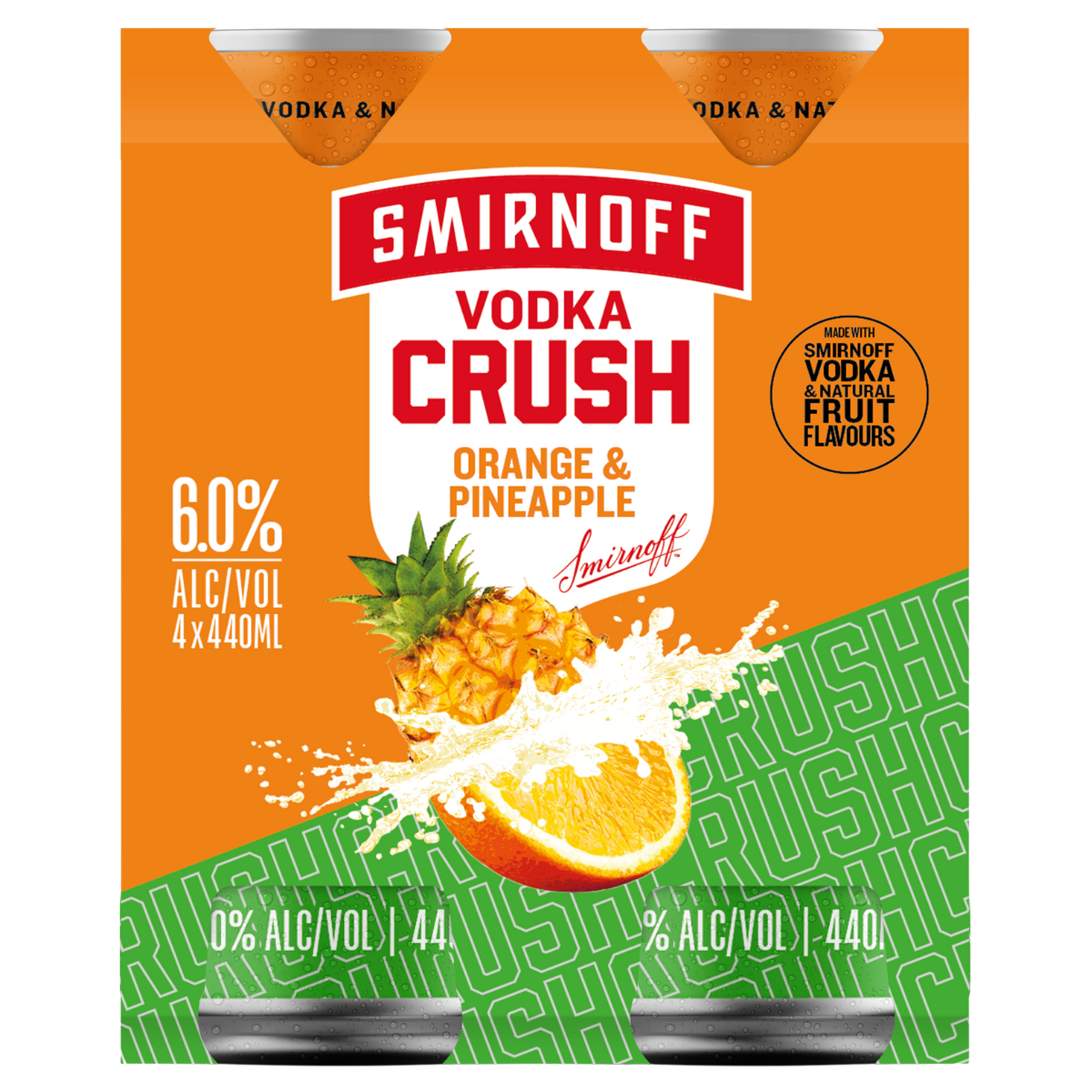Smirnoff Crush Orange & Pineapple 440ml