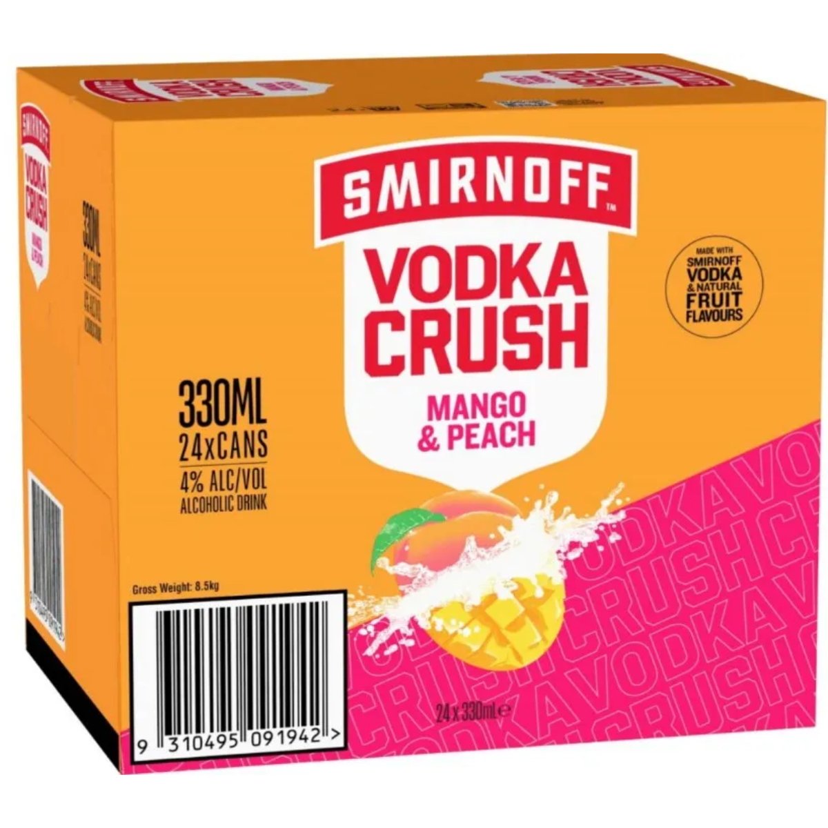 Smirnoff Crush Peach & Mango 330ml