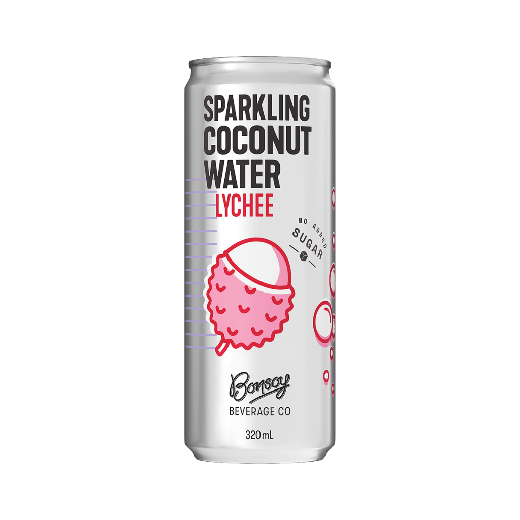 Bonsoy Sparkling Coconut Water W/Lychee 320ml
